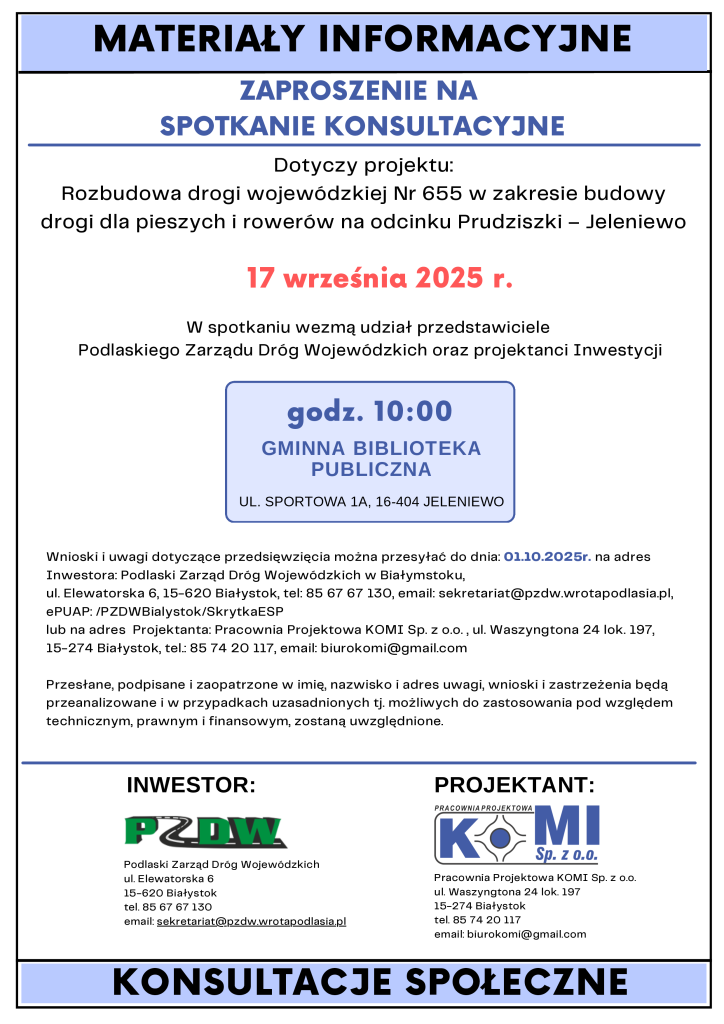 Plakat przedstawiający informacje o konsultacjach społecznych. Plakat zawiera informacje w formie obrazkowej tego co zostało opisane w formie tekstowej w poście. 